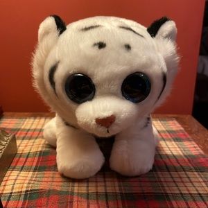 medium sized black and white tiger beany boo